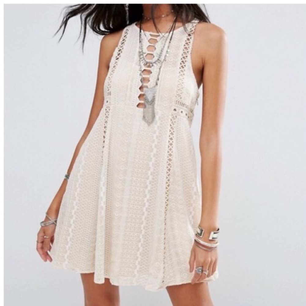 Free People “Wherever you go” ivory dress - Picture 2 of 6
